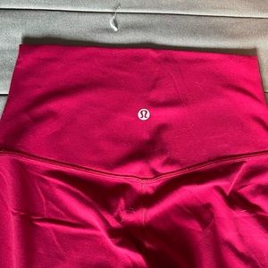 Size 4 Lululemon Red Align Crop 21”